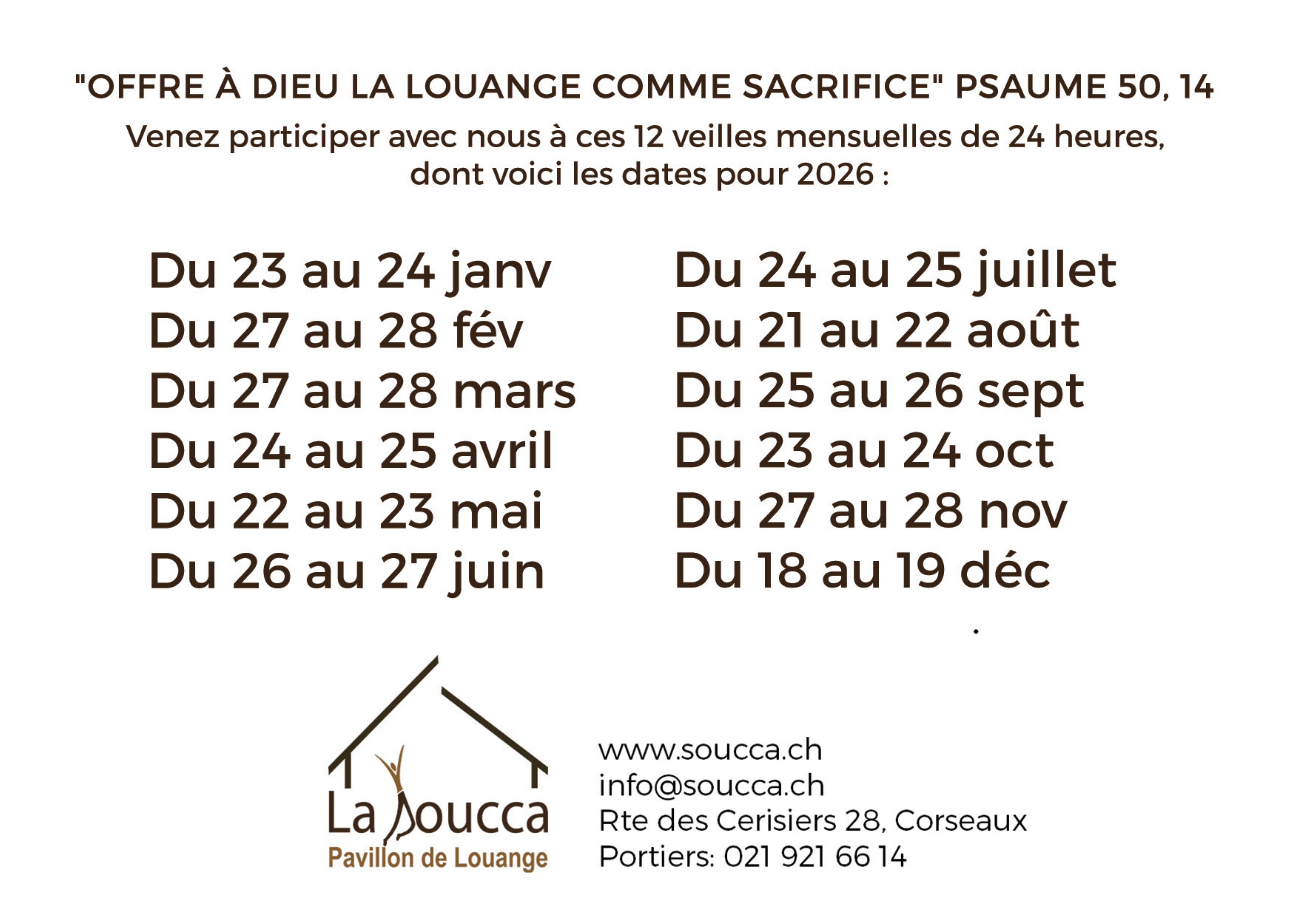 soirées de 24h louange sur la riviera suisse
